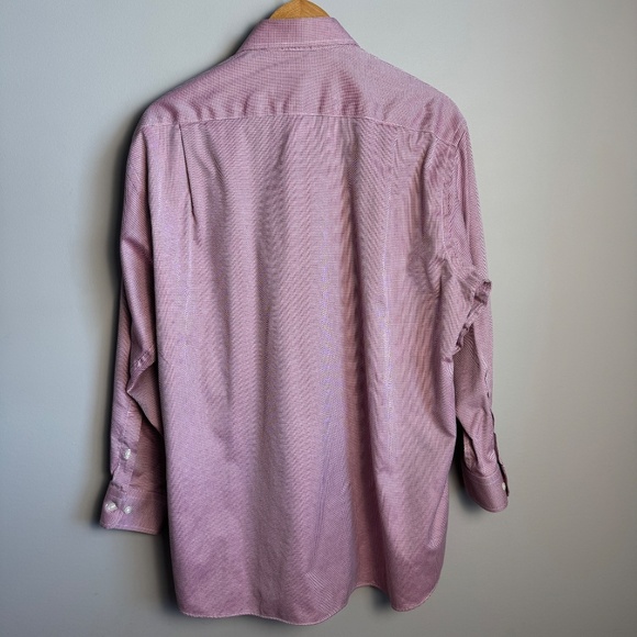 Joseph Abboud Men's 17 Button Up Long Sleeve‎ Egyptian Cotton Dress Shirt Pink - Picture 6 of 13